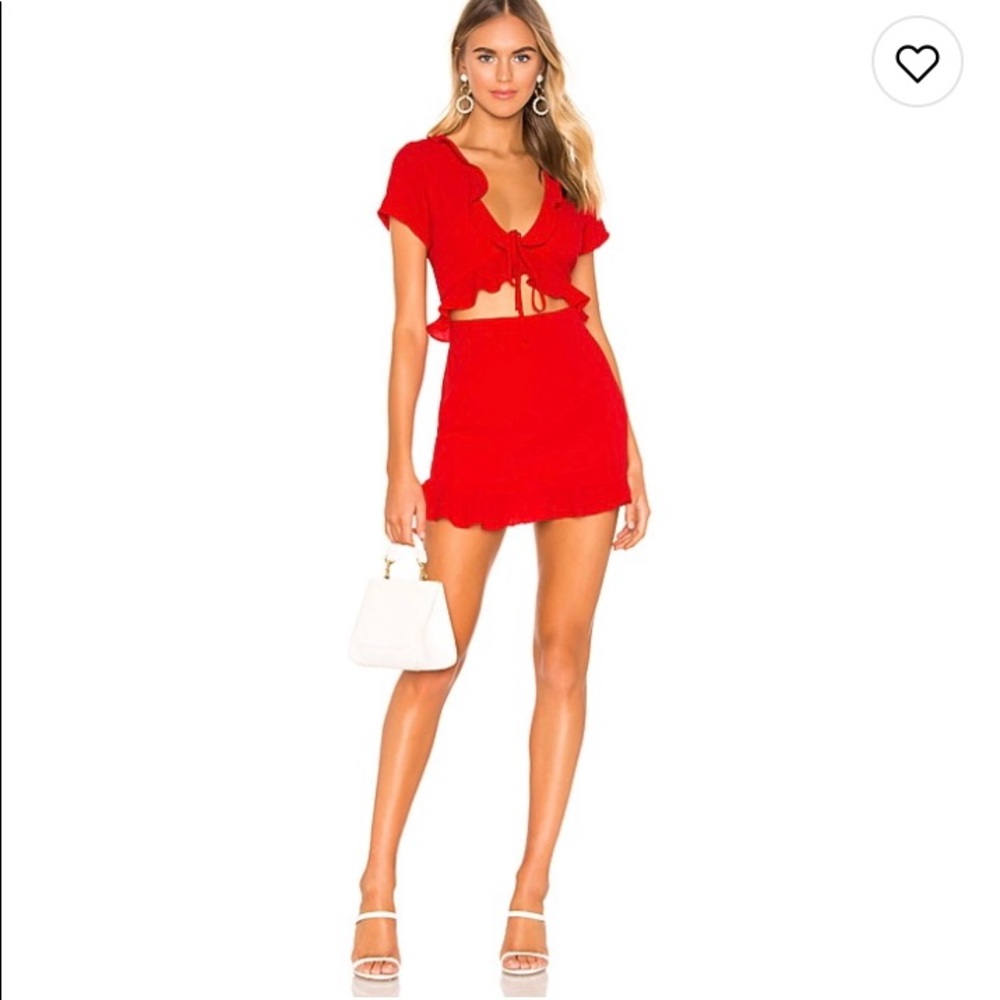 superdown red tie front top